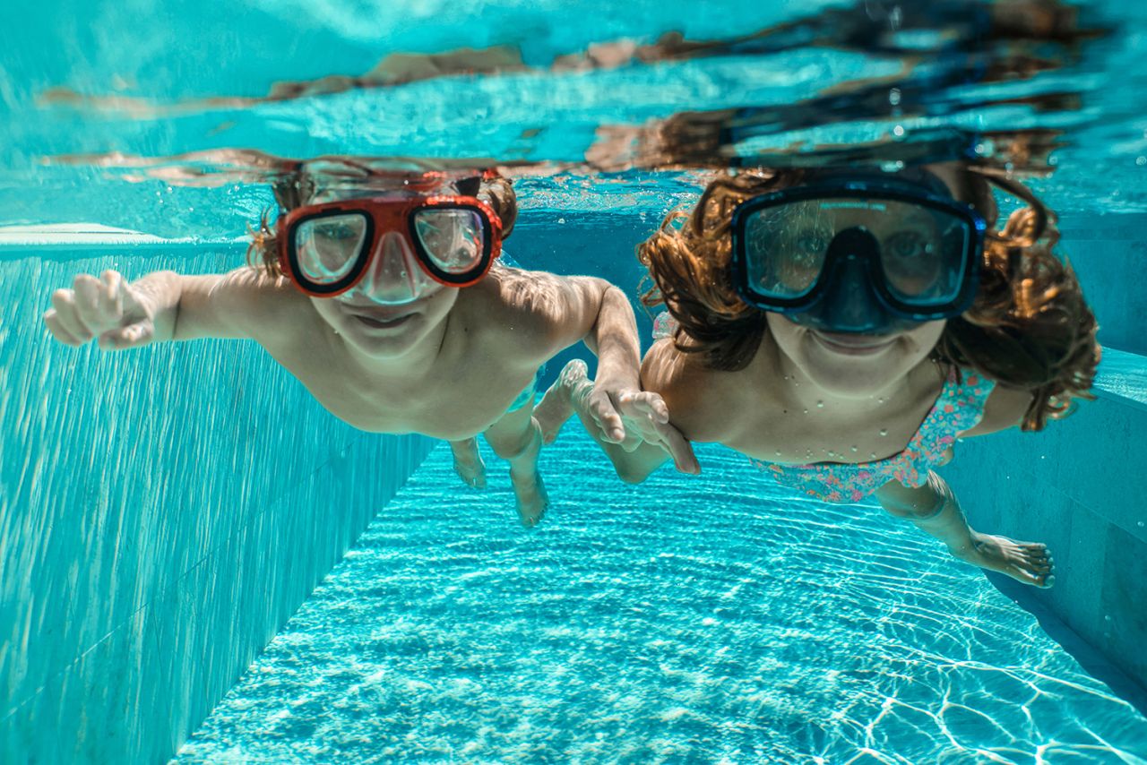 mitsis crete rinela pool underwater kids